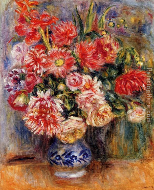 Bouquet painting - Pierre Auguste Renoir Bouquet art painting